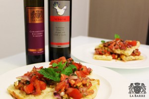 bruscetta with garlic and chilli infused olive oil